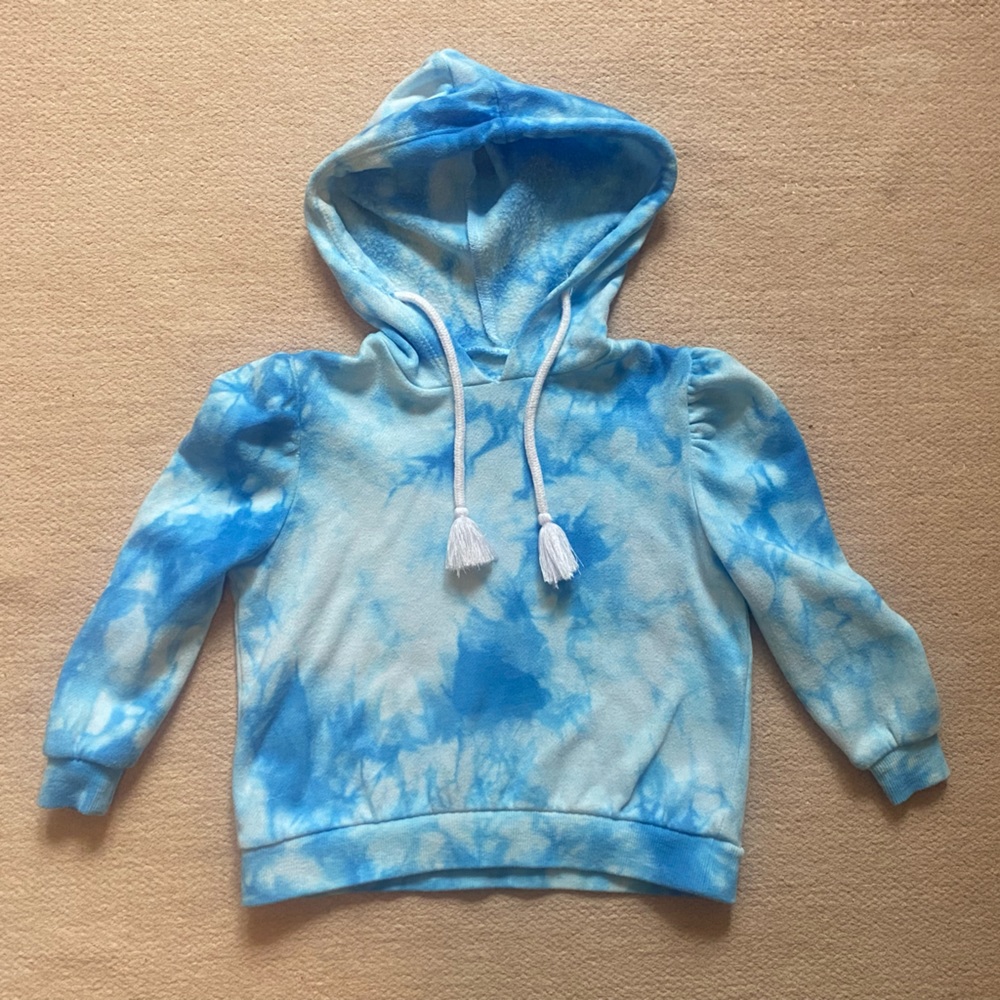 KATIEJ NYC Blue & White Girls Tie Dye Sweatshirt - Size 4